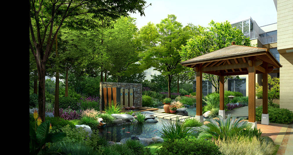 高端園林景觀設計_路面